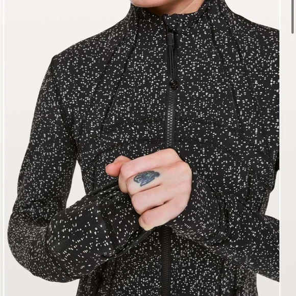 Lululemon define jacket black white dot 6